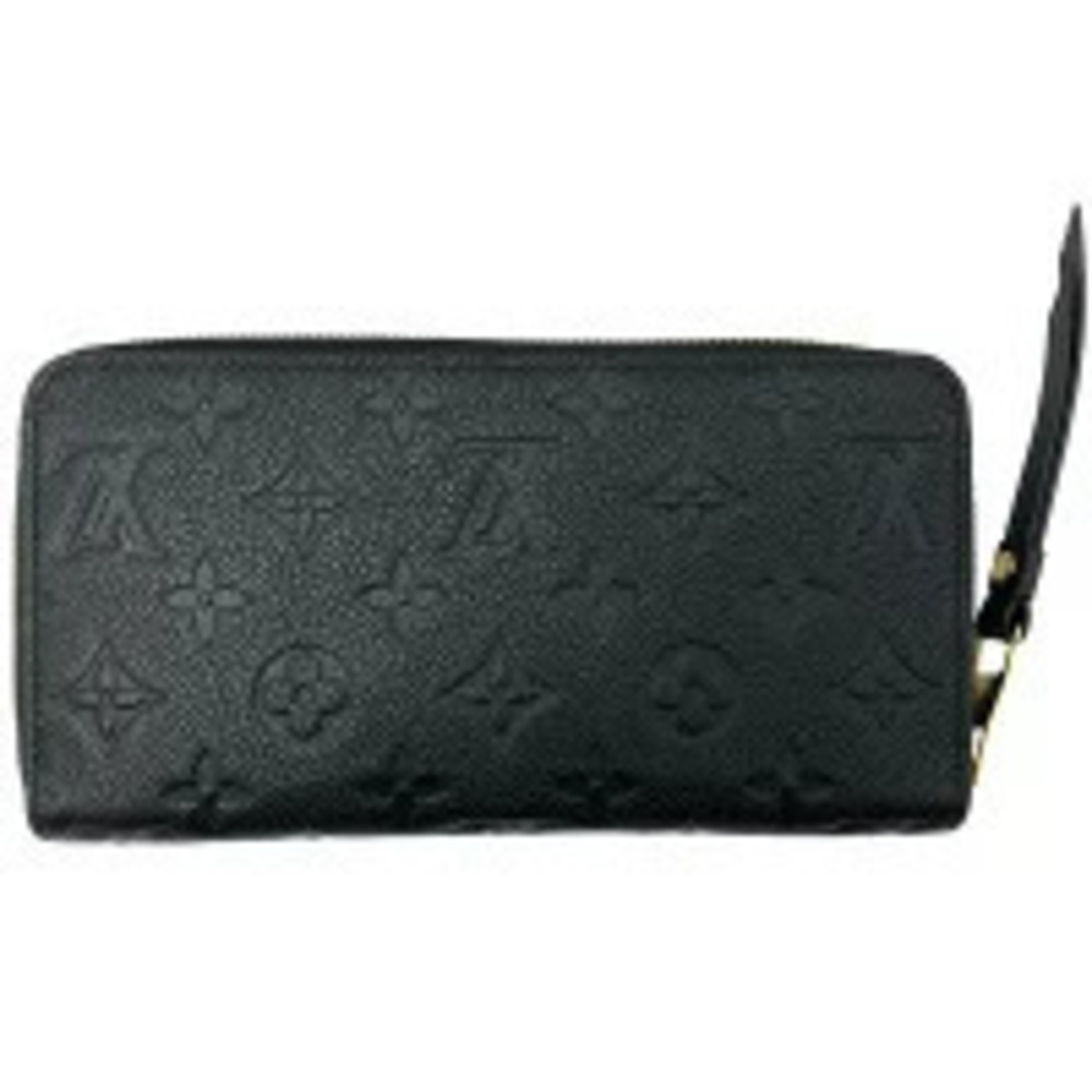 Louis Vuitton Black Wallet Noir Round Empreinte Long Monogram Zipper Zippy Black